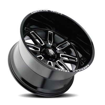 Restless AT1915 Black Milled 24X14 6-135 -76MM 87.1MM Off Road Wheels American Truxx