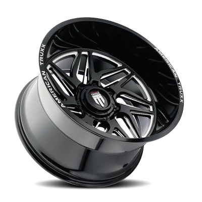 Goliath AT1917 Gloss Black Milled 22X12 5-127/5-139.7 -44MM 87.1MM Off Road Wheels American Truxx
