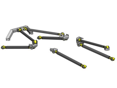 Jeep Wrangler Pro Series Rear Long Arm Upgrade Kit W/5 Inch Stretch 1997-2006 TJ Clayton Off Road