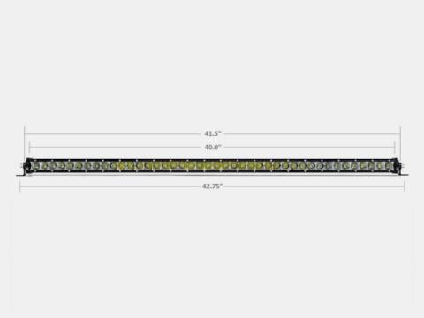 42 Inch Slim Single Row LED Bar Cali Raised LED