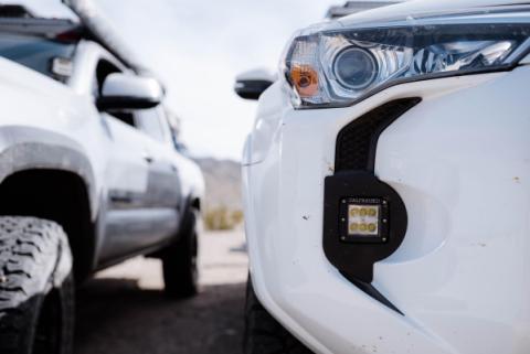 14-21 4Runner LED Fog Light Pod Replacements Brackets Kit 3X2 18W Amber Pods Cali Raised LED