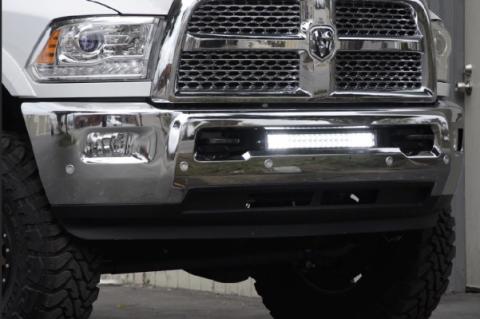 10-18 Dodge 2500/3500 22 Inch Bumper Hidden LED Light Bar Brackets Kit 5D Optic OSRAM 22 inch Dual Row LED Bar Combo Beam Cali Raised LED