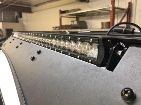 40 Inch Cut Out Prinsu Roof Rack Slim LED Light Bar Bracket Kit 42 inch Slim LED Light Bar LED Light Bar Blue Backlight Tall Cali Raised LED