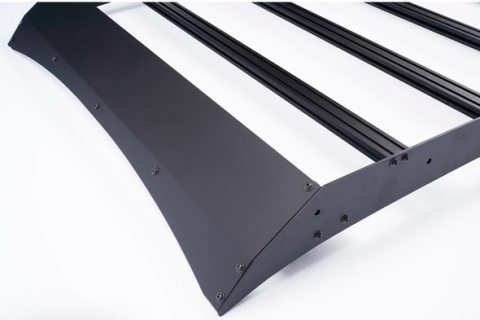 2014-2021 Tundra Crew Max Premium Roof Rack - 52 in Dual Row Spot Beam LED Light Bar - Blue Small Light Kit Cali Raised LED