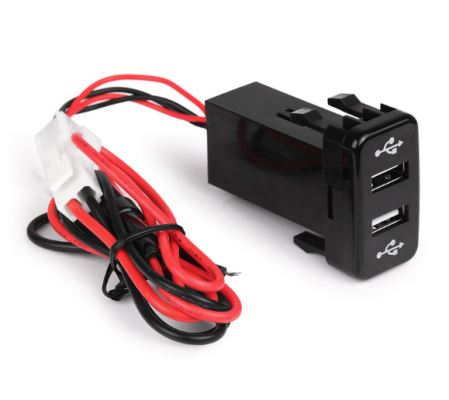 Toyota USB Outlet For OEM Opening on Vehicle Cali Raised LED