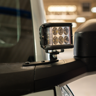 Ditch Light Mount Kit Fits 21-Present Ford Bronco Raptor - (2) 3.5 Inch Round Cannon Pods/(2) 3.5 Inch Round Cannon Pods Cali Raised LED