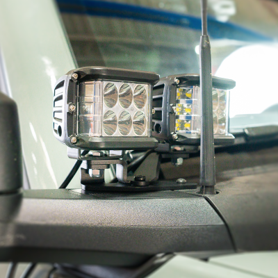 Ditch Light Mount Kit Fits 21-Present Ford Bronco Raptor - (2) 3.5 Inch Round Cannon Pods/(2) 3.5 Inch Round Cannon Pods Cali Raised LED