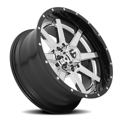 Aluminum Wheels 20X12 Maverick D260 5 On 139.7/5 On 150 Chrome/Gloss Black Lip 110.3 Bore -44 Offset Fuel Off Road Wheels