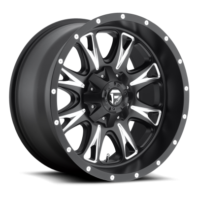 Aluminum Wheels 20X10 Throttle D513 5 On 114.3/5 On 127 Black/Milled 78.1 Bore -12 Offset Fuel Off Road Wheels