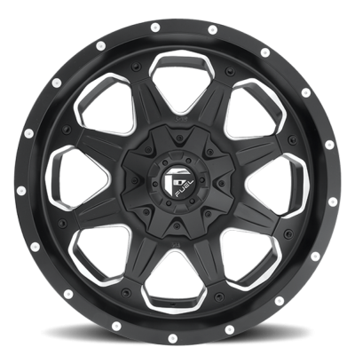 Aluminum Wheels 18X9 Boost D534 5 On 114.3/5 On 127 Black Milled 78.1 Bore 1 Offset Multi Spoke Fuel Off Road Wheels