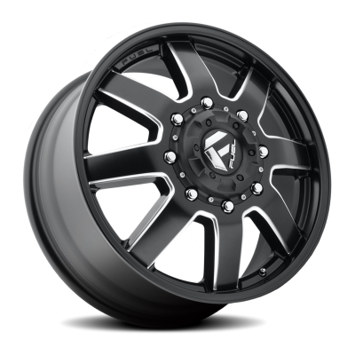 Dually Wheels 24X8.3 Maverick Dually D538 8 On 165.1 Black Milled 121.5 Bore 105 Offset 7 Spoke Front Dually Fuel Off Road Wheels