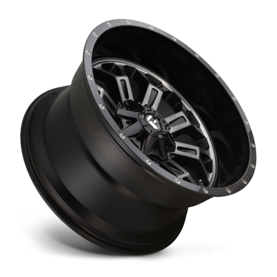 Aluminum Wheels 20X9 Crush D561 5 On 114.3/5 On 127 Gloss Black Double Dark Tint Machined Face 78.1 Bore 1 Offset 8 Spoke Fuel Off Road Wheels