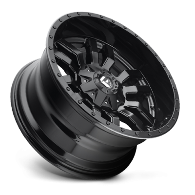 Aluminum Wheels 18X8 Sledge D596 5 On 110/5 On 127 Matte Black/Gloss Black Lip 72.56 Bore 35 Offset Fuel Off Road Wheels