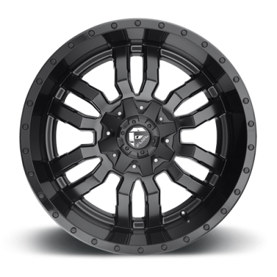 Aluminum Wheels 18X8 Sledge D596 5 On 110/5 On 127 Matte Black/Gloss Black Lip 72.56 Bore 35 Offset Fuel Off Road Wheels