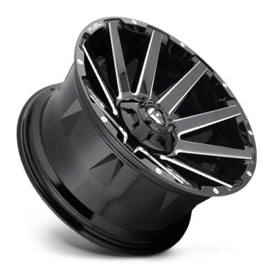 Aluminum Wheels 24X14 Contra D615 5 On 127/5 On 139.7 Gloss Black/Milled 87.1 Bore -75 Offset Multi Spoke Fuel Off Road Wheels