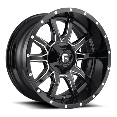 Aluminum Wheels 17X9 Vandal D627 5 On 114.3/5 On 127 Gloss Black/Milled 78.1 Bore 1 Offset Fuel Off Road Wheels