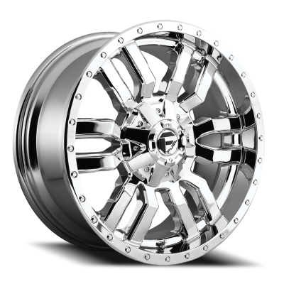 Aluminum Wheels 20X10 Sledge D631 5 On 139.7/5 On 150 Chrome Plated 110.1 Bore -18 Offset Fuel Off Road Wheels