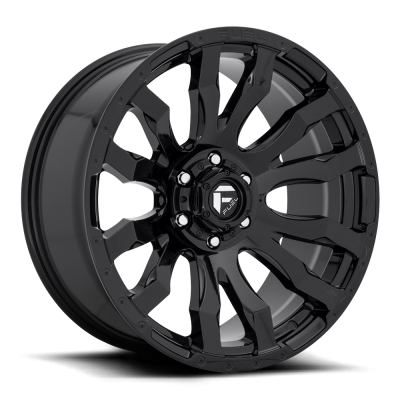 Aluminum Wheels 20X9 Blitz D675 5 On 127 Gloss Black 71.5 Bore 1 Offset Multi Spoke 0 Lip Fuel Off Road Wheels