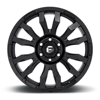 Aluminum Wheels 22X10 Blitz D675 6 On 135 Gloss Black 87.1 Bore -18 Offset Multi Spoke Fuel Off Road Wheels