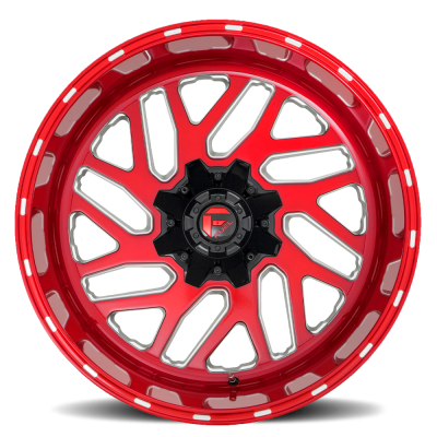 Aluminum Wheels 22X10 Triton D691 5 On 114.3/5 On 127 Candy Red/Milled 78.1 Bore -18 Offset Mesh Spoke Fuel Off Road Wheels