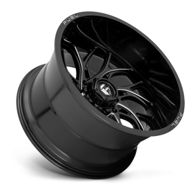 Aluminum Wheels 22X12 Runner D741 5 On 127 Gloss Black Milled 71.5 Bore -44 Offset Fuel Off Road Wheels
