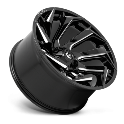 Aluminum Wheels 20X10 Reaction D753 5 On 114.3/5 On 127 Gloss Black/Milled 78 Bore -18 Offset Fuel Off Road Wheels