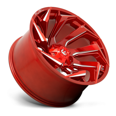 Aluminum Wheels 22X10 Reaction D754 5 On 127/5 On 139.7 Candy Red Milled 87.1 Bore -18 Offset Fuel Off Road Wheels