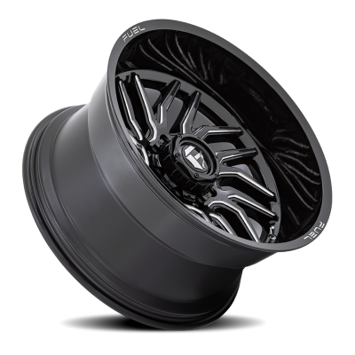 Aluminum Wheels 20X9 Hurricane D807 5 On 127 Gloss Black Milled 71.5 Bore 1 Offset Fuel Off Road Wheels
