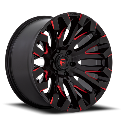 Aluminum Wheels 18X9 Quake D829 5 On 114.3 Gloss Black Milled Red 72.56 Bore 1 Offset Fuel Off Road Wheels
