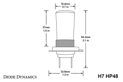 H7 HP48 LED Cool White Pair Diode Dynamics