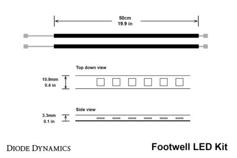 Blue LED Footwell Kit Diode Dynamics