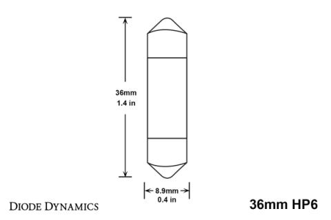 36mm HP6 LED Red Single Diode Dynamics