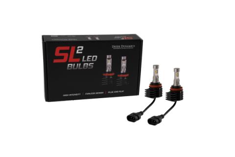 H11/H8/H9 White SL2 LED Bulbs Pair Diode Dynamics