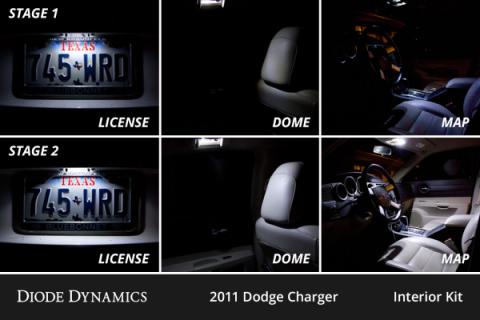 Interior LED Kit for 2011-2023 Dodge Charger, Cool White Stage 1 Diode Dynamics