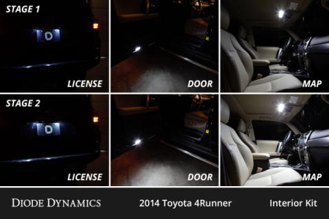 Interior LED Kit for 2010-2024 Toyota 4Runner, Cool White Stage 1 Diode Dynamics