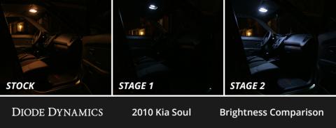 Interior LED Kit for 2014-2019 Kia Soul, Cool White Stage 1 Diode Dynamics