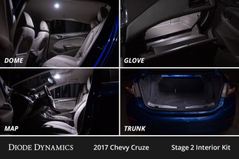 Interior LED Kit for 2011-2015 Chevrolet Cruze,  Cool White Stage 1 Diode Dynamics