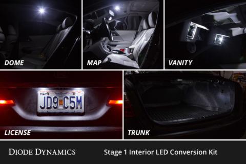 Interior LED Kit for 2006-2012 Chevrolet Impala,  Cool White Stage 1 Diode Dynamics