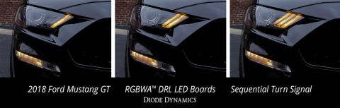 RGBWA DRL LED Boards for 2018-2023 USDM Ford Mustang