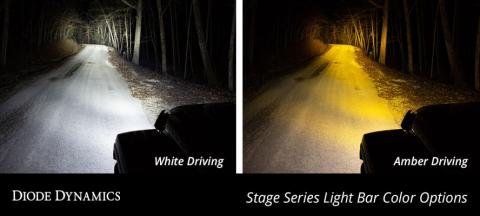 30 Inch LED Light Bar  Single Row Straight Amber Combo Each Stage Series Diode Dynamics