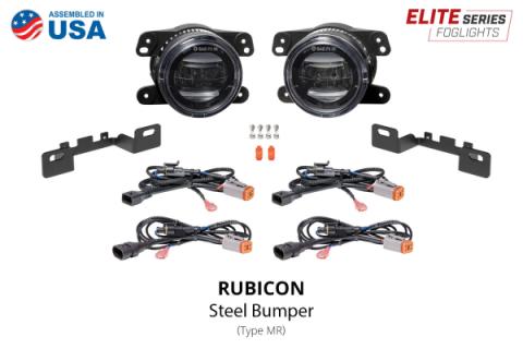 Elite Series Fog Lamps for 2020-2022 Jeep JT Gladiator Overland/Rubicon w/ Plastic Bumper Pair Cool White 6000K Diode Dynamics