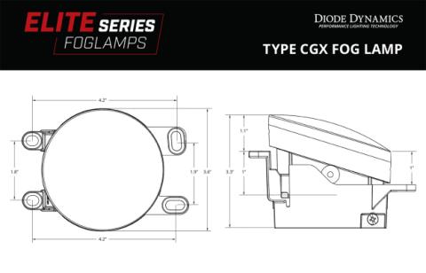 Elite Series Fog Lamps for 2011-2013 Lexus CT200h Pair Yellow 3000K Diode Dynamics
