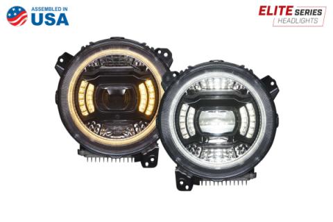 Elite Max LED Headlamps for 2018-Present Jeep JL Wrangler and 2020-Present Jeep Gladiator Diode Dynamics