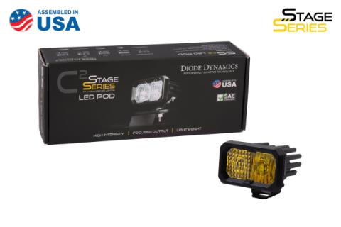 Stage Series 2 Inch LED Pod, Pro Yellow Fog Standard ABL Each
