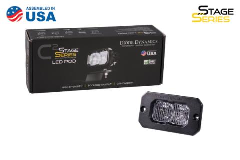 Stage Series 2 Inch LED Pod, Sport White Flood Flush ABL Each
