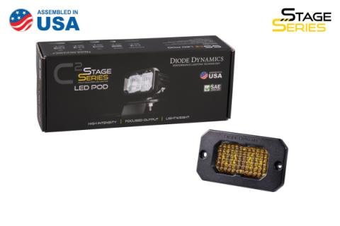 Stage Series 2 Inch LED Pod, Pro Yellow Fog Flush ABL Each