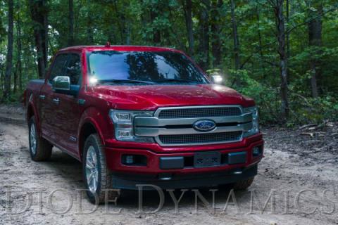 SS3 LED Ditch Light Kit for 2015-2020 Ford F-150/Raptor, Sport White Combo Diode Dynamics