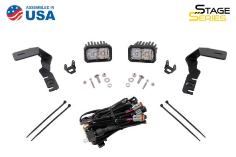 SS3 LED Ditch Light Kit for 2019-2021 Ford Ranger, Sport White Combo Diode Dynamics