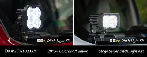 SS3 LED Ditch Light Kit for 2015-2021 Colorado/Canyon, Sport White Combo Diode Dynamics