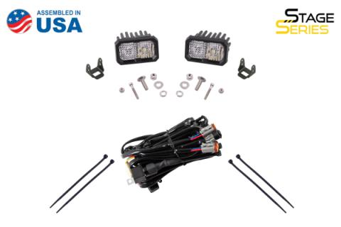 Stage Series 2in LED Ditch Light Kit for 2010-2021 Toyota 4Runner Sport White Combo Diode Dynamics